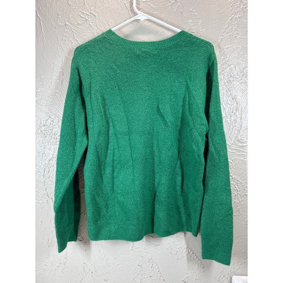 H&M Crewneck Pullover Green Wool Blend Knit Sweater Womens Size XS - Picture 3 of 5